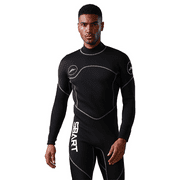 Sbart Mens 3mm Shorty Wetsuit, Full Body Diving Suit Front Zip Wetsuit for Diving Snorkeling Surfing Swimming
