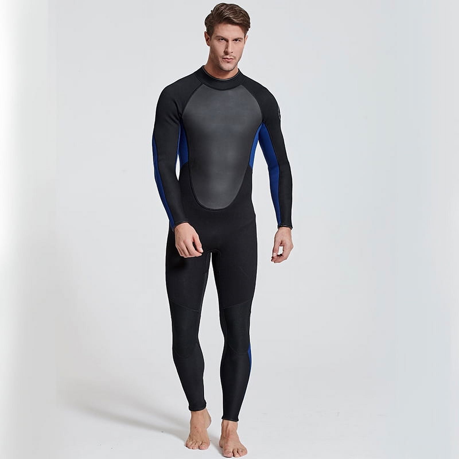 Sbart Mens 3mm neoprene Wetsuit, Full Body Diving Suit Back Zip Wetsuit for Diving Snorkeling Surfing Swimming