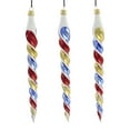 thumbnail image 1 of Sbk Gifts Holiday 3 Red, Blue, Gold Twist Icicles Ornaments Patriotic 3 Pc Set Sbk221049, 1 of 4