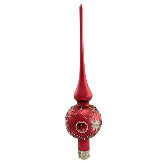 Sbk Gifts Holiday Cranberry Elegance Tree Topper - 1 Tree Topper 13.00 Inch, Glass - Christmas Finial Thanksgiving 572151248Cranberry
