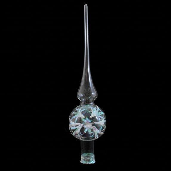 Sbk Gifts Holiday Edelweiss Crystal Tree Topper - 1 Tree Topper 11.00 Inch, Glass - Flower Floral Glitter 571150017