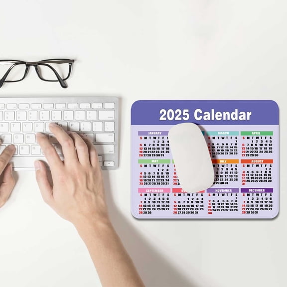 Sbnonk 2026 Calendar Mouse Pad with Holiday Reminders Non-Slip Washable Rubber Base Stitched Edges Compact Desk Mat for Office Use Calendar 2026-2027