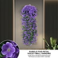 thumbnail image 1 of Sbnonk Violet Hanging Flowers Artificial Decor 5 Silk Violet Simulation Hanging Faux Hanging Violets Hanging Artificial Orchid for Home Garden（Purple）, 1 of 7