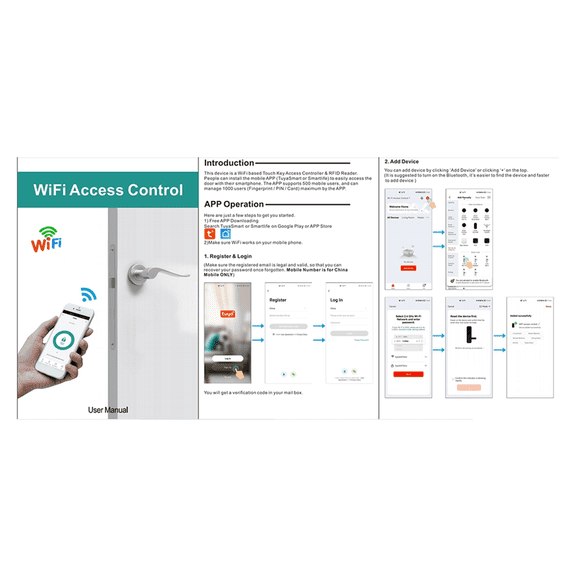 Sboard Mini Size Single Door Wifi Remote Control Access Control Board Panel 12V Wiegand 26-44 Bits Input Tuya 1000 User