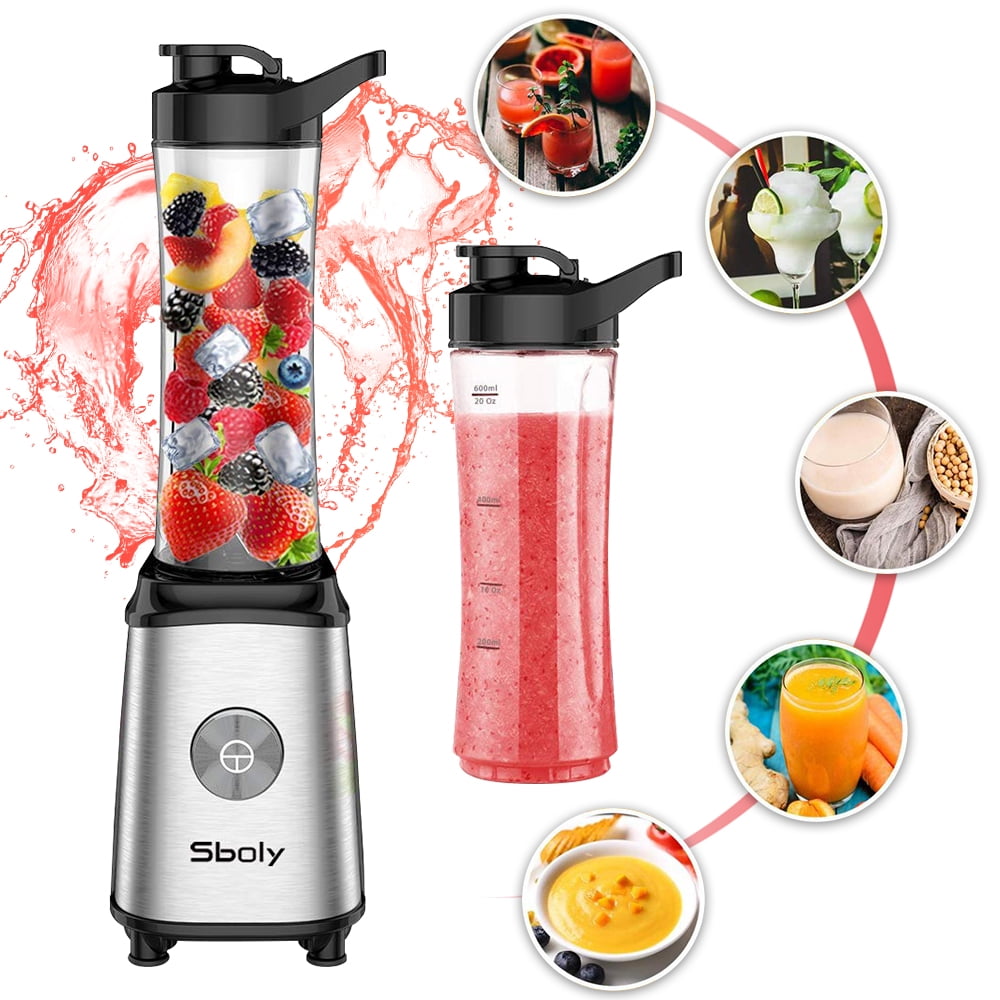Sboly Single Serve Blender,Personal Blender with 2 Tritan BPAFree 20Oz