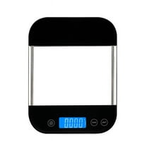 Fradel Digital Kitchen Food Scale with Bowl (Removable) and Measuring Cup -  Stainless Steel, Backlight, 11lbs Capacity - Cooking, Baking, Gym, Diet 