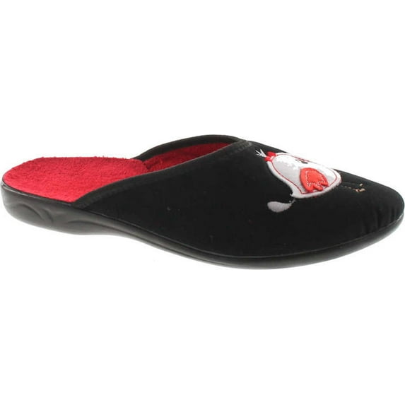 Sc Home Collection Womens 157 Birdie Closed Toe Low Wedge Plush House Slippers Made in Europe