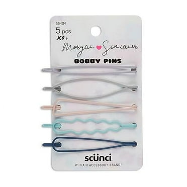 Scünci xo Morgan Simianer Hair Bobby Pins, Assorted Pastel, 5-Pieces