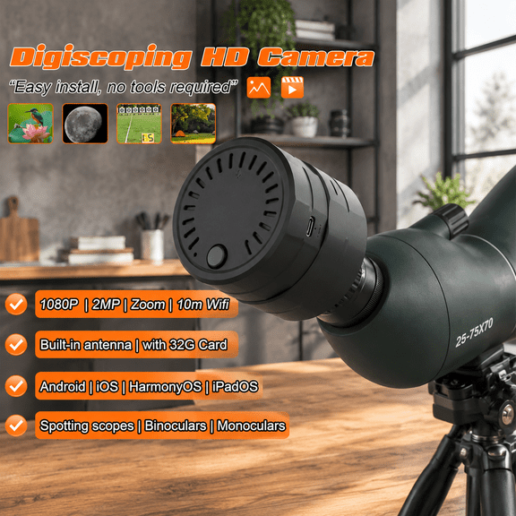 Sc002 Wireless Electronic Eyepiece Spotting Scope Camera 1080p Hd