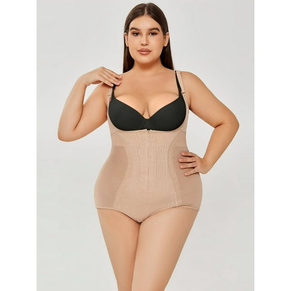 Scacto Butt Lifting Shapewear Plus Size for Women Tummy Control Open Bust Body Shaper Bodysuit Tummy Control Slim Body Shaper