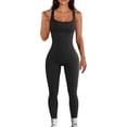 thumbnail image 1 of Scacto Jumpsuit for Women Workout Seamless Jumpsuits Yoga Ribbed One Piece Tank Tops Rompers Sleeveless Exercise Jumpsuits, 1 of 7