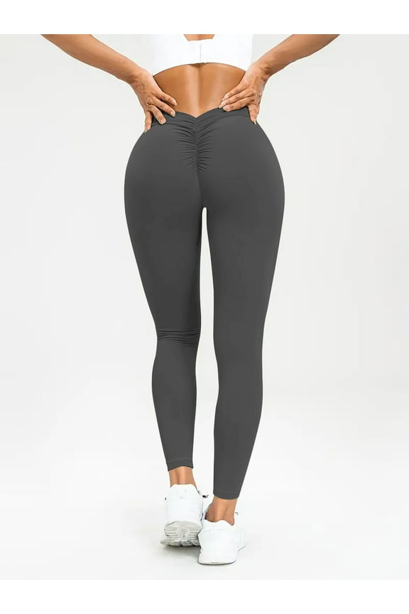 Women's High Waist Yoga Pants,Back V-Shaped Butt Lift,Peach Butt,Tummy Control Workout Running Yoga Leggings for Women