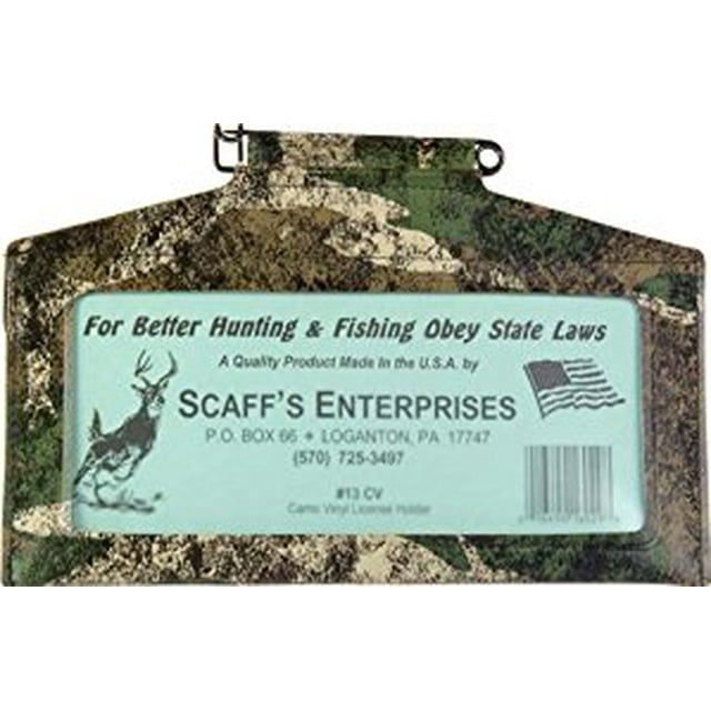 Scaff Camouflage Vinyl License Holder