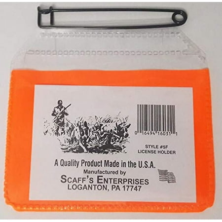 Scaff's Enterprises Wallet Durable Badge & ID Holders, PVC Orange