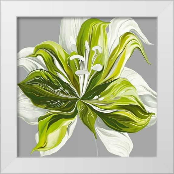 Scaffardi, Sally 20x20 White Modern Wood Framed Museum Art Print Titled - Spring Greens II