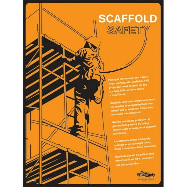 Scaffold Safety Poster (18 by 24 inch) - Walmart.com