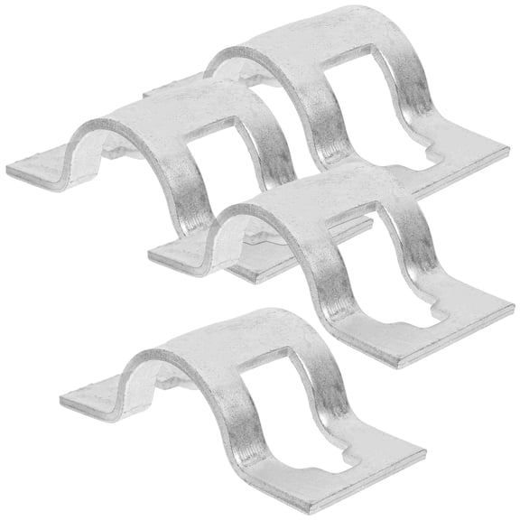 Scaffold Crossbar Clamp for Home Silver Iron Material Double Ear Design 4 Pcs
