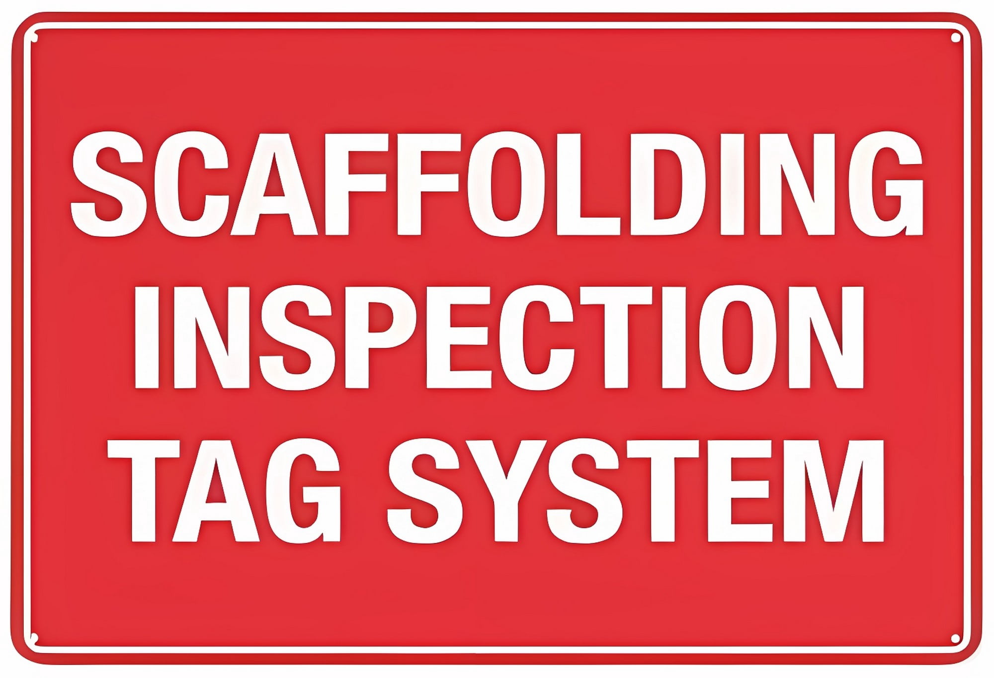 Scaffolding Rentals Sign Scaffolding Inspection Tag System Sign - 8