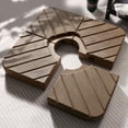 thumbnail image 1 of Scafild | 4-Piece Patio Offset Umbrella Base Stand,180lbs Heavy-Duty Sand Filled Patio Umbrella Base - Brown, 1 of 7