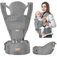 thumbnail image 1 of Scafild | 6-in-1 Baby Carrier with Waist Stool Hip Seat for Breastfeeding Newborn Infant Toddler - Light Gray, 1 of 8