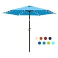 thumbnail image 1 of Scafild | 7.5 Ft Solar LED Light Patio Umbrella Outdoor W/ Easy Tilt - Sky Blue, 1 of 7