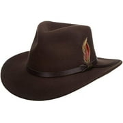 Scala Classico Men's Crushable Felt Outback Hat XX-Large Olive