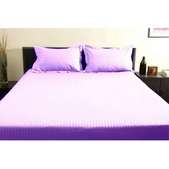 Scala Home 600 Thread Count 100 Percent Egyptian Cotton Lavender Solid 4 Piece Bed Sheet Set - Twin