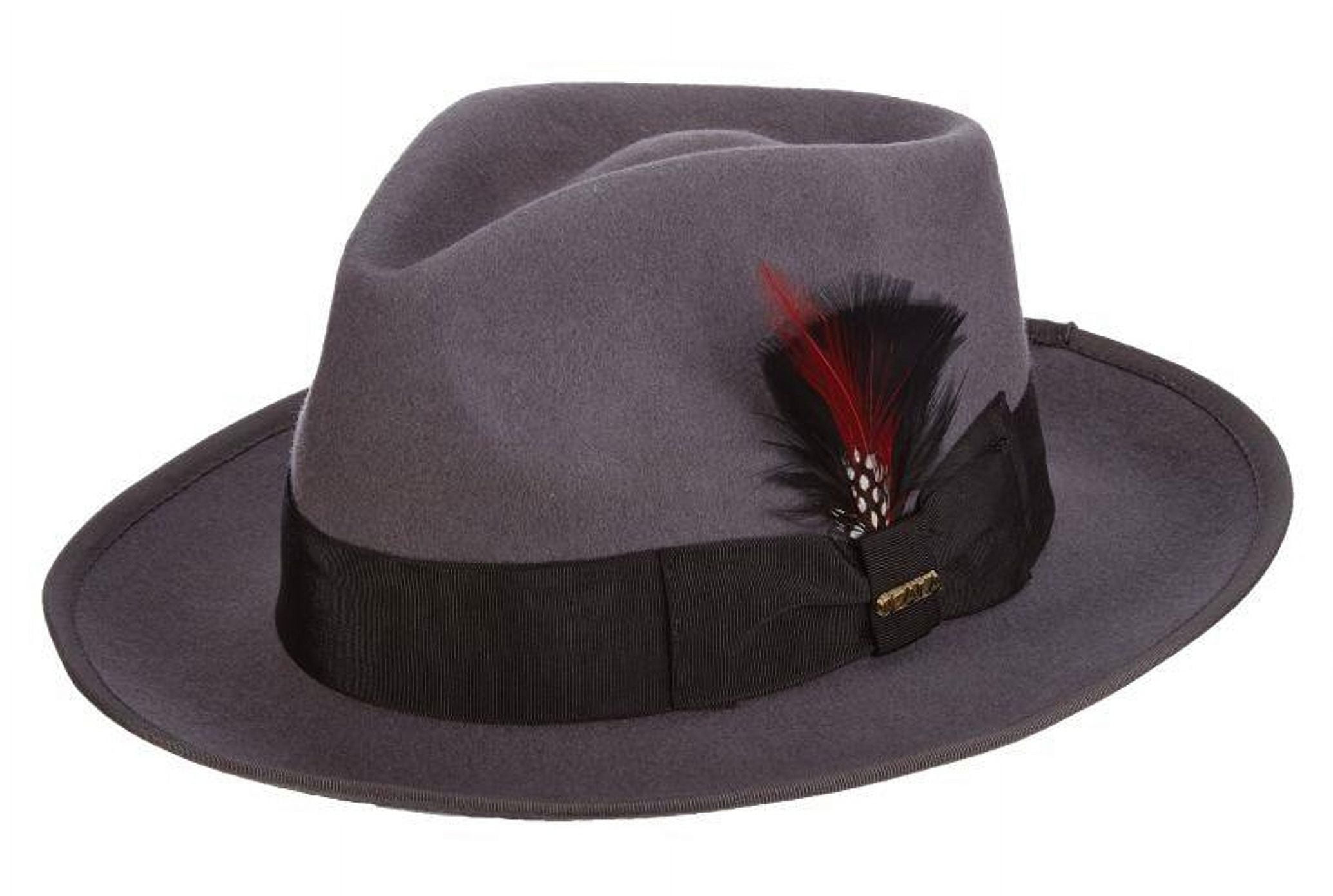 Scala Men's Classico New Yorker Wool Felt Snap Brim Fedora Hat