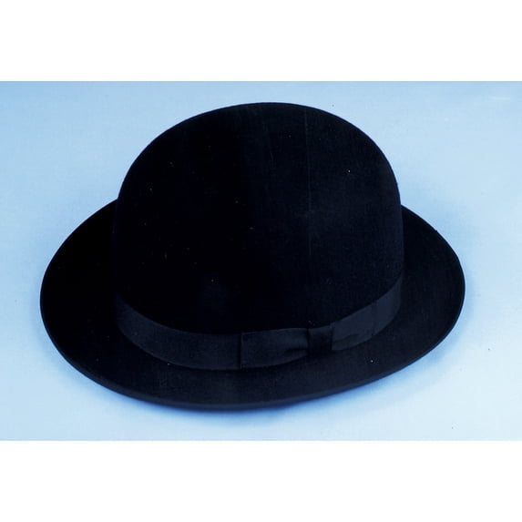 Scala Men's Furlong Wool Felt and Grosgrain Trim Derby Bowler Hat