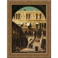 thumbnail image 1 of Scala dei Giganti 24x18 Gold Ornate Wood Framed Canvas Art by Canaletto, 1 of 2