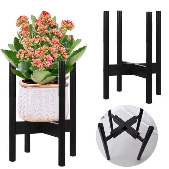 Scalable Plant Rack Flowerpot Stand for 10" to 12.6" Pots Adjustable Tiered Plant Display with Tray for Living Room Bedroom Office Balcony Garden Indoor Outdoor Plant Decor Organizer