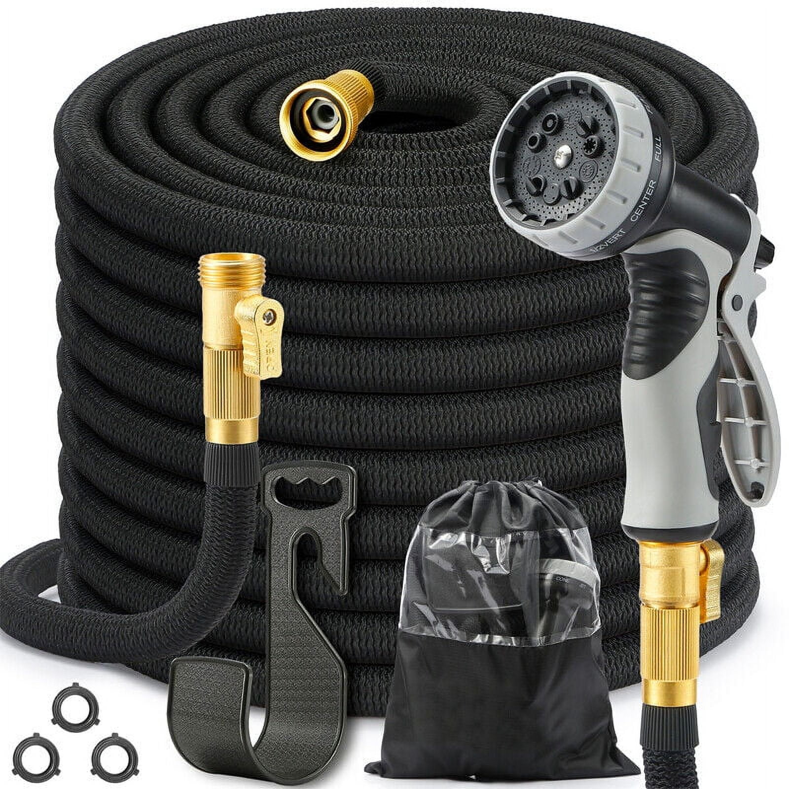 25FT Coiled Boat Hose  Coil Hose Water Hoses Expandable Perfect Coil Water  Hose RV Wash Water Hose Spring Washdown Short Small 25 Foot Coiling Garden  Marine Grade 3/4 Inch Connectors Self