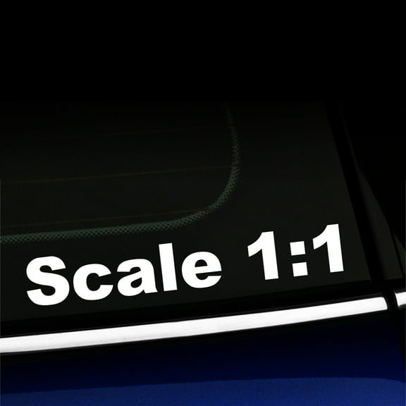 Scale 1:1 - Vinyl Decal - Choose Color - [WHITE]