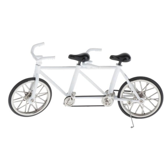 Scale 1:16 Tandem Bike Model Toy Collectibles White