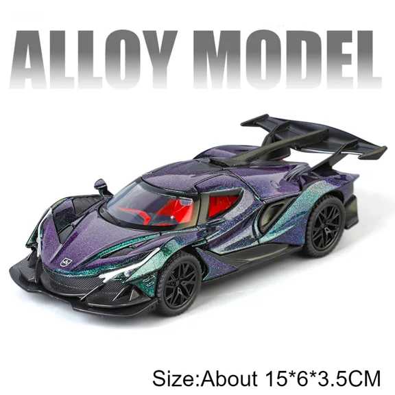 Scale 1:32 Apollo EVO IE Car Model Toy Metal Diecast Pull Back Super Cars Doors Opened Vehicle Models Best Gifts for Kids
