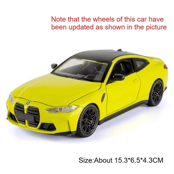 Scale 1:32 M4 X3M Toy Car Model Pull Back Music Light Doors Opened Miniature Vehicle Metal Diecast Models Kids Educational Gifts