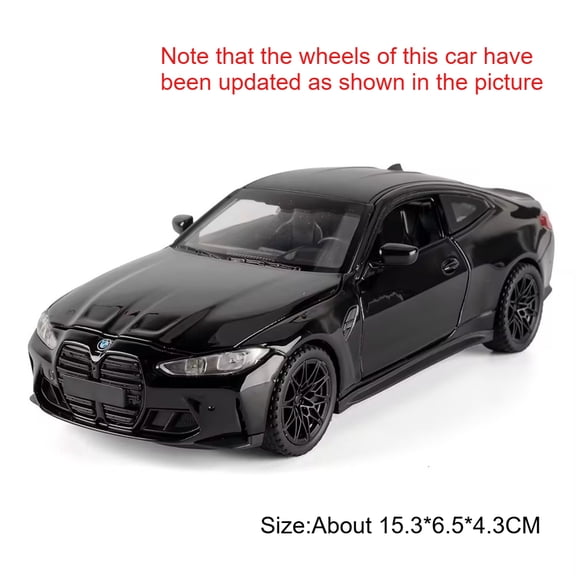Scale 1:32 M4 X3M Toy Car Model Pull Back Music Light Doors Opened Miniature Vehicle Metal Diecast Models Kids Educational Gifts