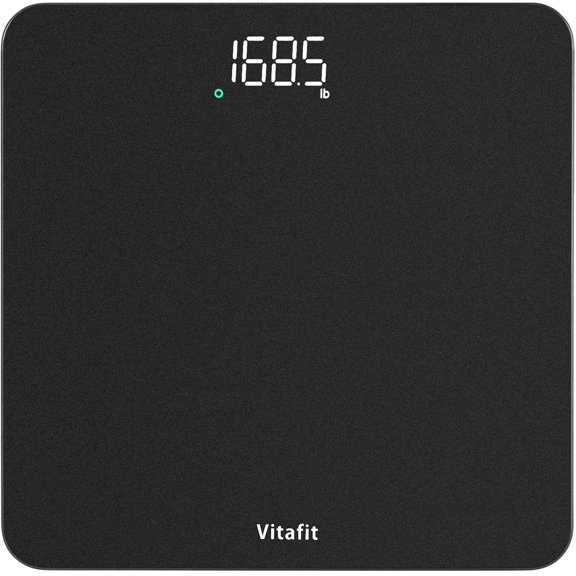 Scale for Body Weight, High Accuracy 0.1lb by Our Professional Factory Since 2001, Digital Weight Scale LED and Step On, 3*AAA Batteries Included, 400lb/182kg, Spray Silver Black