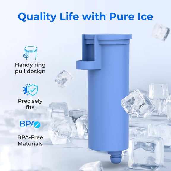 Scale Inhibiting Replacement for® Opal Nugget Ice Maker Water Filter, P4INKFILTR, with Ring Pull, NSF 42&372 Certified, BPA-Free, 3 Counts