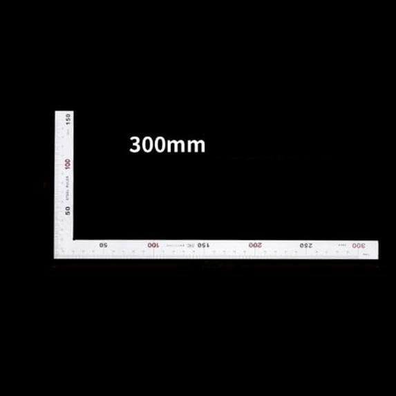 Scale Marks Right Angle Double Side L Fram Metal Metric Square Ruler 300/500mm