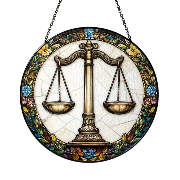 Scale Motif Stained Glass Panel – Artistic Window Art