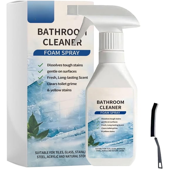 Scale Remover Bathroom Cleaner, 16.9oz Powerful Scale Remover Cleaner Spray for Tiles, Glass, Gentle Formula, Toilets Home, Bathroom Cleaner Foam Spray