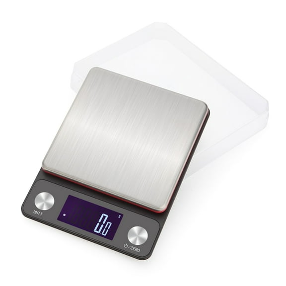 Scale Waterproof 0.01oz/0.1g High Precision 11lb/5kg Stainless Steel Weighing Platform Digital Kitchen Scale LCD