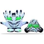 Scale Wear Design Toxic Venom Football Receiver Gloves - Tacky Sticky Grip Skin Tight Adult Pro Elite Super Performance Youth Man Boy Men Sizes White-Green, Youth - M