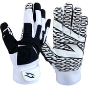 Scale Wear Design White Stealth Football Lineman Gloves Tach Grip Silicone Palms Mens Youth Boys Sticky Wide Receiver Flag Boost