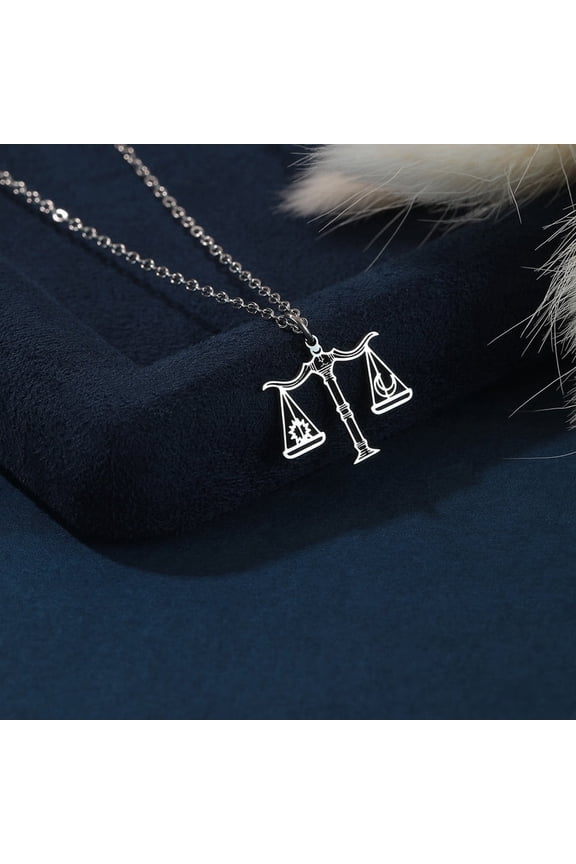 Scale of Justice Pendant, Lawyer Necklace Charm, Dainty Libra Scale, Gift For Lawyer