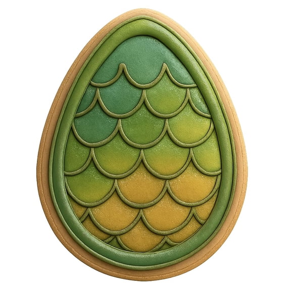 Scaled Dragon Egg Cookie Cutter 3x4" Creative Kitchen Premium Design
