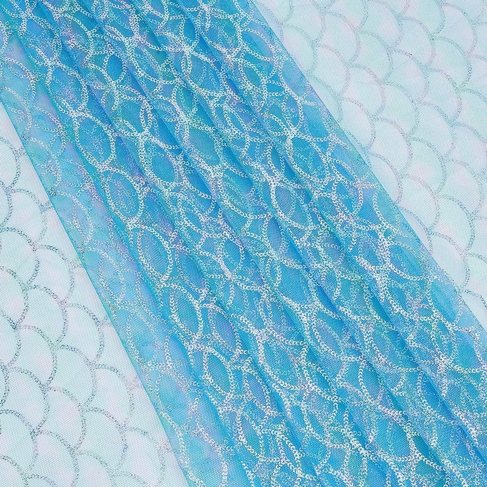 Scales Fabric 36x46 Inch Wide Polyester Mesh Cloth Fish Scales Mesh ...
