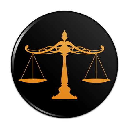 Scales Of Justice Legal Lawyer Pinback Button Pin Badge - 3" Diameter