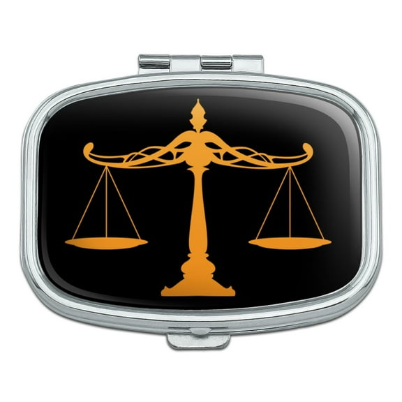 Scales Of Justice Legal Lawyer Rectangle Pill Case Trinket Gift Box